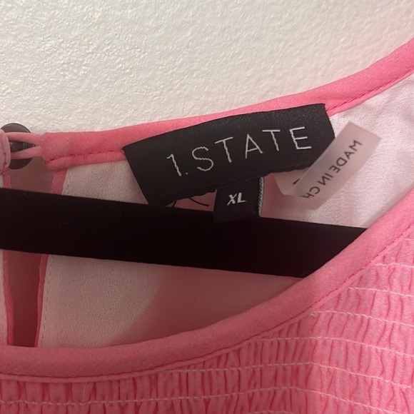 𝅺1. STATE NWT Halter Dip Dye Blouse Pink Tart XL - Picture 4 of 6